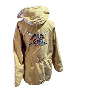 YES Sportswear Reversible Wind/Rain Jacket.Embroidered back Size Large